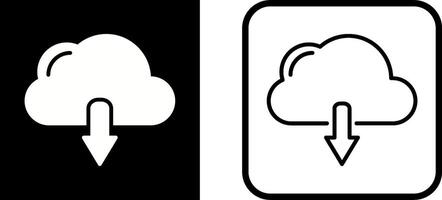 icono de vector de descarga de nube