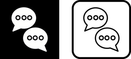 icono de vector de conversación de chat