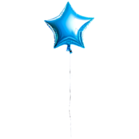 AI Generated Star-shaped balloon floats on transparent background. Captured during celebration for decorative purpose. png