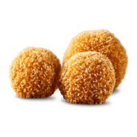 AI Generated Sesame balls crispy and seed coated in a transparent glass container low png