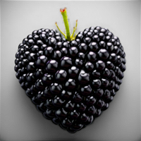 AI Generated Blackberries deep purple large and juicy with a slightly bumpy texture tightly packed in a png