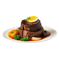 AI Generated Beef cheeks slow braised fork tender captured in warm inviting light Food and culinary concept png