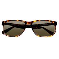 ai generado elegante Gafas de sol con polarizado lentes y un carey marco puesto plano en un transparente antecedentes png