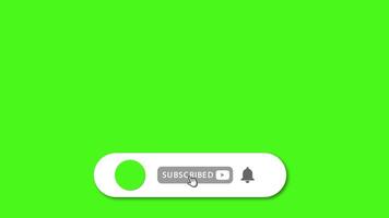 Youtube se inscrever animação. verde tela animação se inscrever notificação botão verde tela livre vídeo video