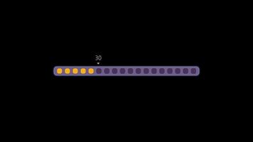 Loading bar animation isolated on a black background Free Video