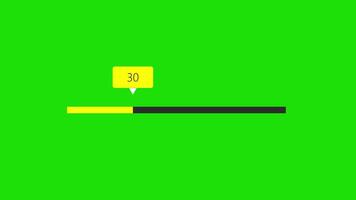 Colourfull animation loading progress bar loading animation on green background video