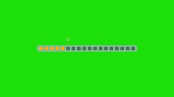 bunt Animation Wird geladen Fortschritt Bar Wird geladen Animation auf Grün Hintergrund video