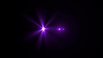 Purple flare lens effect. 4K resolution. Very high quality and realstics.on black background free video