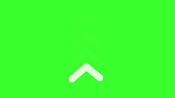 Swipe up Arrows Navigation Motion Graphics Green Screen. Animation Alpha Channel. 4K resolution. video