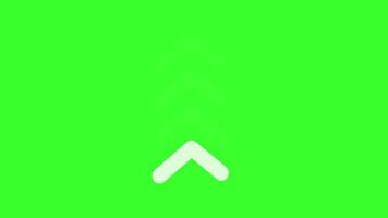 Swipe up Arrows Navigation Motion Graphics Green Screen. Animation Alpha Channel. 4K resolution. video