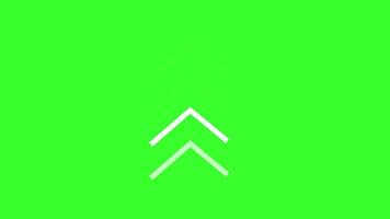 Swipe up Arrows Navigation Motion Graphics Green Screen. Animation Alpha Channel. 4K resolution. video