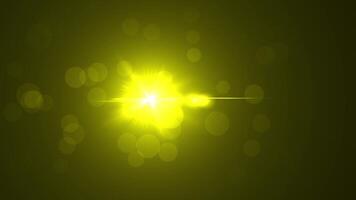 Yellow optical lens flare effect. 4K resolution Free Video