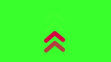 Swipe up Arrows Navigation Motion Graphics Green Screen. Animation Alpha Channel. 4K resolution. video