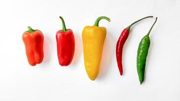 Vibrant Bell and Chili Peppers Array photo