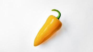 Yellow Bell Pepper Isolated for Culinary Presentation photo
