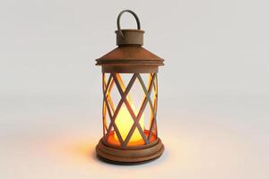 AI generated Vintage Lantern Glowing for Ramadan Festivities photo