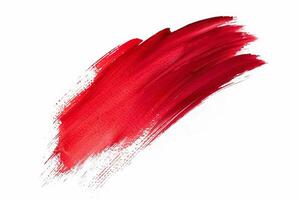 AI generated Vibrant Red Brushstroke Artistic Background Concept photo
