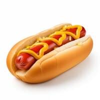 AI Generated Hotdog isolated. Fastfood photo