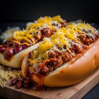 AI Generated Hotdog fast food photo