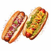 AI Generated Hotdog isolated. Fastfood photo