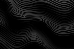 AI Generated A black background with a pattern of curved black lines photo