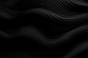 AI Generated A black background with a pattern of curved black lines photo