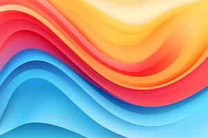 AI Generated Abstract minimalist wave background modern colorful background design liquid shapes composition fit for presentation photo