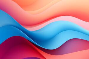 AI Generated Abstract minimalist wave background modern colorful background design liquid shapes composition fit for presentation photo