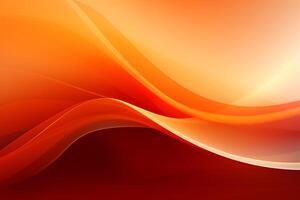 AI Generated Abstract orange curve background photo