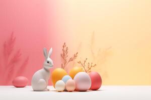 AI Generated Easter background, Minimalism photo