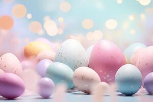 AI Generated Easter background, Pastel Colours photo