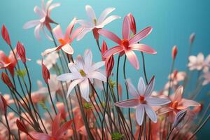 AI Generated Paper clip flowers, Easter background photo