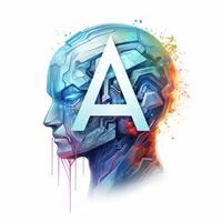 ai generado el logo de el artificial inteligencia aplicación foto