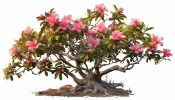 AI Generated Background of tropical flowers photo