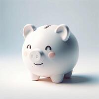 AI Generated Piggy bank close-up photo