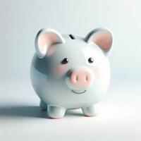 AI Generated Piggy bank close-up photo