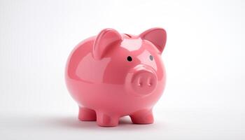 AI Generated Piggy bank close-up photo