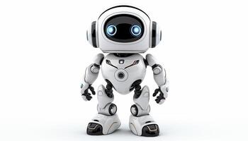 AI Generated Futuristic robot on a white background photo