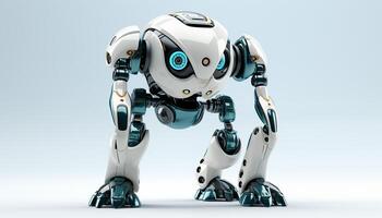 AI Generated Futuristic robot on a white background photo