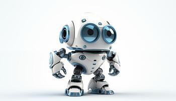 AI Generated Futuristic robot on a white background photo