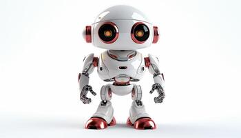 AI Generated Futuristic robot on a white background photo