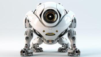 AI Generated Futuristic robot on a white background photo