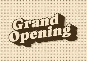 Grand opening. Text effect in vintage color with 3 dimension effect vector