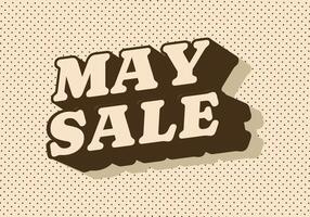 May sale. Text effect in 3 dimensions style and eye catching colors vector