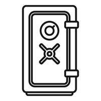 Metal company key icon outline vector. Fixed finance vector