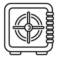 Deposit box icon outline vector. Security access locker vector