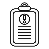 Clipboard access icon outline vector. Rule policy search vector