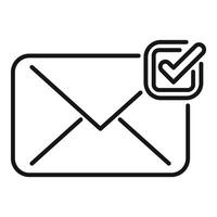 Mail info control icon outline vector. Quality products vector