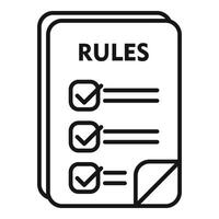 Law paper rules icon outline vector. Digital internet control vector