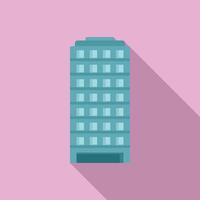 Multistory building icon flat vector. House project vector